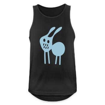 crazy rabbit v2 (© alteerian) - Männer Tank Top atmungsaktiv - Schwarz - Vorne - Nick (188cm)