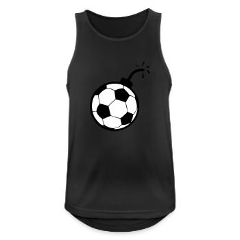 Fußball Bombe soccer1 - Männer Tank Top atmungsaktiv - Schwarz - Vorne - Nick (188cm)