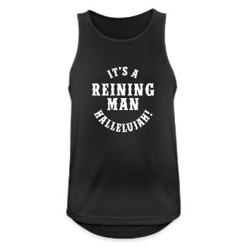 It's A Reining Man - Männer Tank Top atmungsaktiv - Schwarz - Vorne - Nick (188cm)