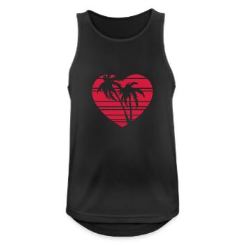 palm heart - Débardeur respirant Homme - noir - Devant - Nick (188cm)