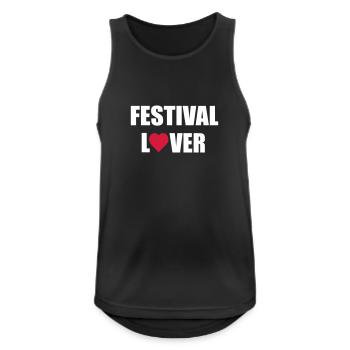 festival Lovers - Débardeur respirant Homme - noir - Devant - Nick (188cm)