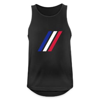 france stripe flag - Männer Tank Top atmungsaktiv - Schwarz - Vorne - Nick (188cm)