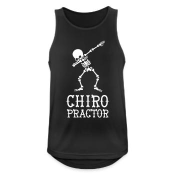 Dab dabbing skeleton chiropractor - Débardeur respirant Homme - noir - Devant - Nick (188cm)