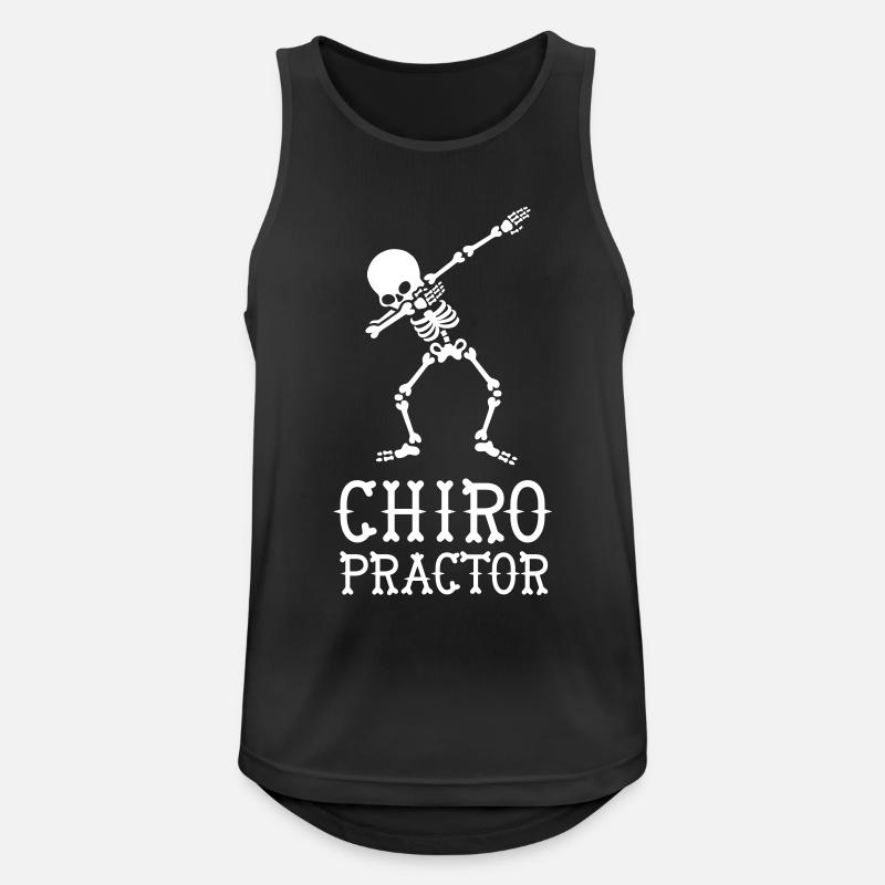 Dab dabbing skeleton chiropractor - Débardeur respirant Homme - noir
