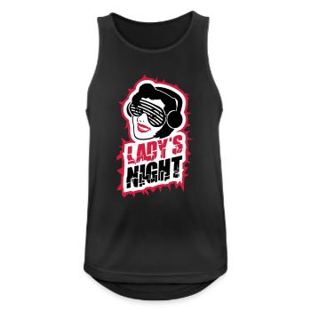 Ladies Night Fun Retro DJ Woman Face Girls Evening - Men's Breathable Tank Top - black - Front - Nick (188cm)