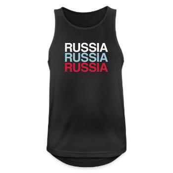RUSSLAND - Männer Tank Top atmungsaktiv - Schwarz - Vorne - Nick (188cm)