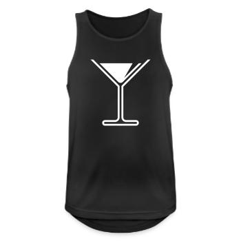 XSommeral Refreshment (White) - Men's Breathable Tank Top - black - Front - Nick (188cm)