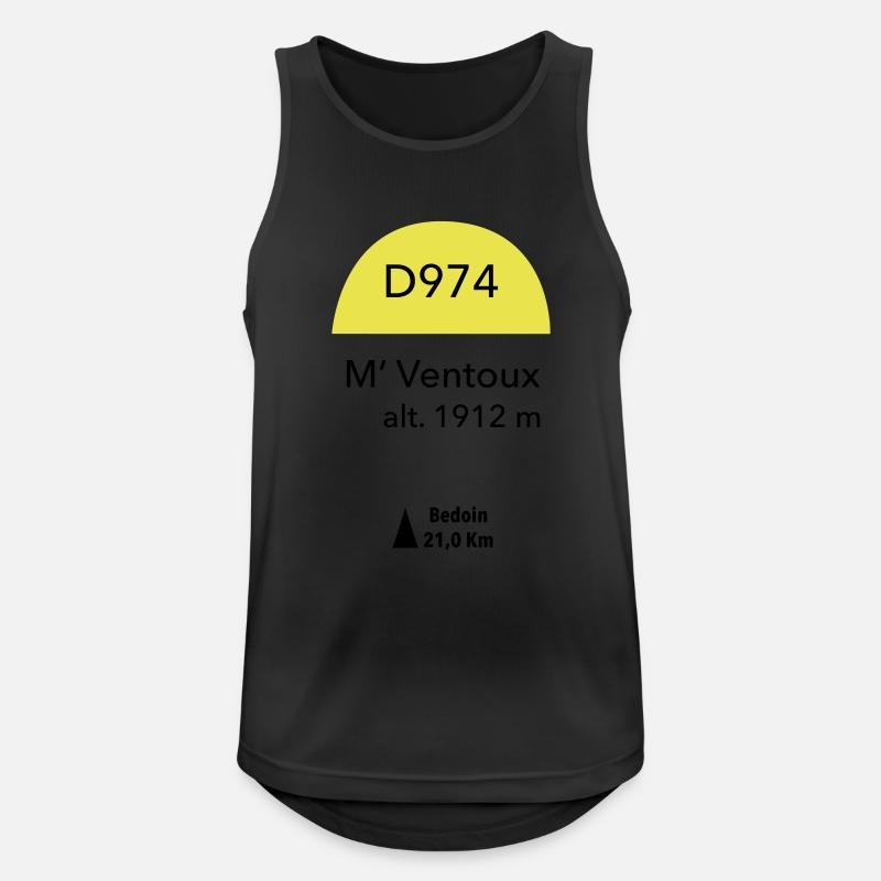 Mont Ventoux - Männer Tank Top atmungsaktiv - Schwarz