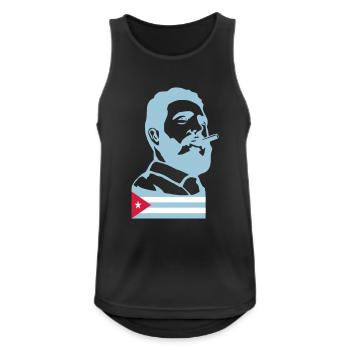 fidel_castro_cuba - Männer Tank Top atmungsaktiv - Schwarz - Vorne - Nick (188cm)