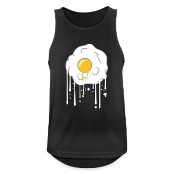 graffiti tropfen spiegelei kochen braten essen ei - Männer Tank Top atmungsaktiv - Schwarz - Vorne - Nick (188cm)
