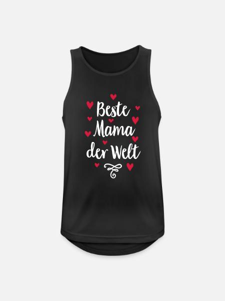Mama - Männer Tank Top atmungsaktiv - Schwarz