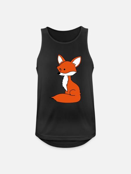 fuchs_02 - Männer Tank Top atmungsaktiv - Schwarz