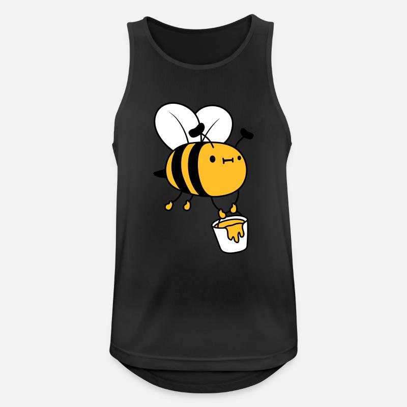 Honig Eimer Biene - Männer Tank Top atmungsaktiv - Schwarz