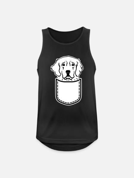 Golden Retriever - Männer Tank Top atmungsaktiv - Schwarz