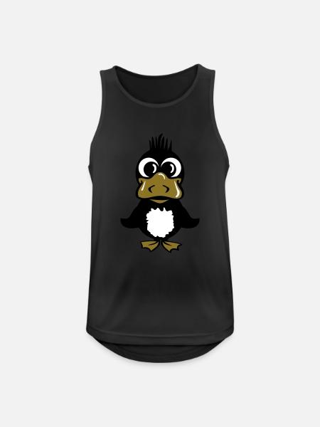 duck - Männer Tank Top atmungsaktiv - Schwarz