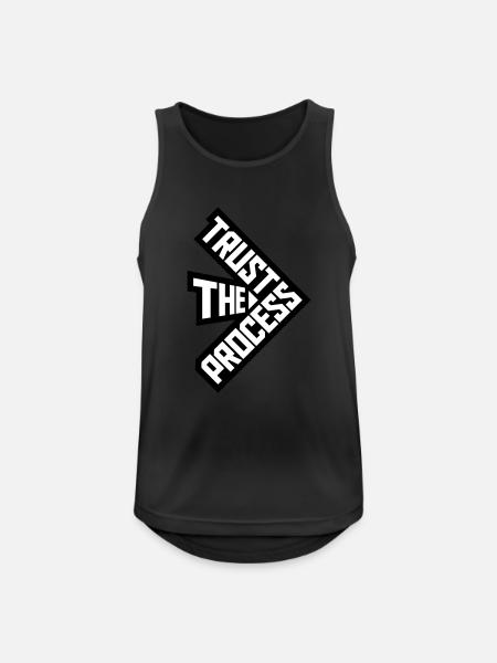 trust the process Quote - Men's Breathable Tank Top - black