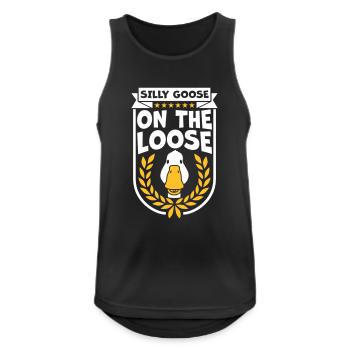 goose on the loose - Men's Breathable Tank Top - black - Front - Nick (188cm)