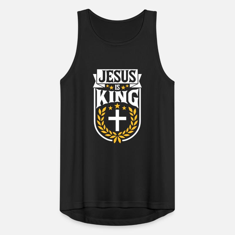 Citation de Jésus est roi Débardeur respirant Homme