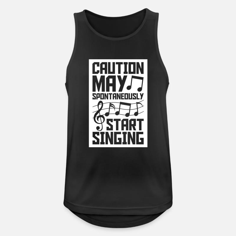 may spontaneously start singing - Men's Breathable Tank Top - black