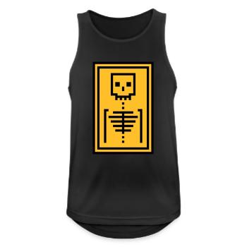 Knochen - Männer Tank Top atmungsaktiv - Schwarz - Vorne - Nick (188cm)