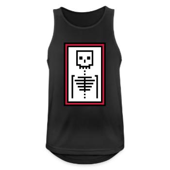 Knochen - Männer Tank Top atmungsaktiv - Schwarz - Vorne - Nick (188cm)