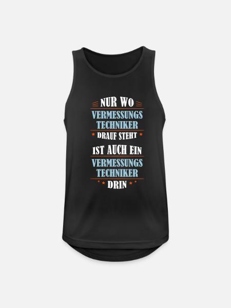 Vermessungstechniker Beruf Geschenk - Männer Tank Top atmungsaktiv - Schwarz