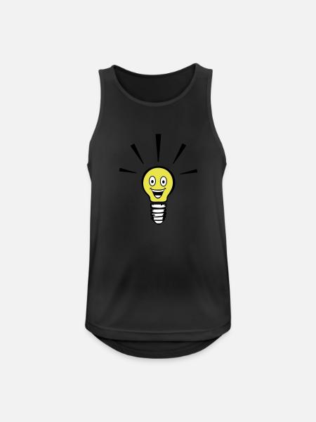lustige Glühbirne - Idee - Männer Tank Top atmungsaktiv - Schwarz