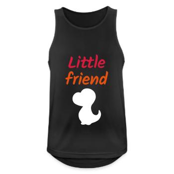 Little friend (Dinosaurierbaby) - Männer Tank Top atmungsaktiv - Schwarz - Vorne - Nick (188cm)