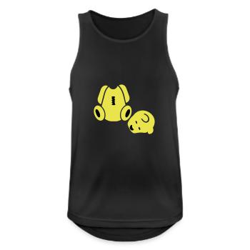 Geköpfter Teddnär / Headless Teddy Bear (2c) - Männer Tank Top atmungsaktiv - Schwarz - Vorne - Nick (188cm)