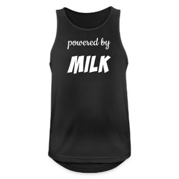 Powered by Milk - Black&White - Men's Breathable Tank Top - black - Front - Nick (188cm)