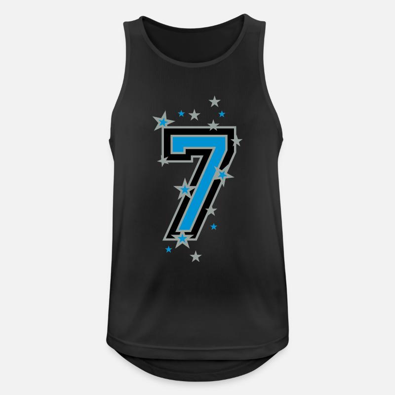 Die Nummer sechs 6 - Männer Tank Top atmungsaktiv - Schwarz