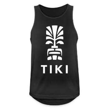 Tiki Design Polynesian Head Vivid - Men's Breathable Tank Top - black - Front - Nick (188cm)