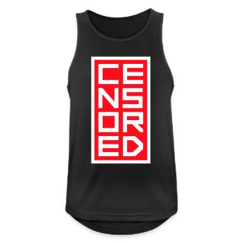 Censored Funny Statement Freedom Logo - Men's Breathable Tank Top - black - Front - Nick (188cm)
