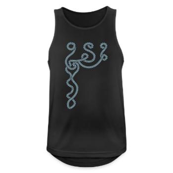 Seil klettern segeln Knoten Schnur Leine - Männer Tank Top atmungsaktiv - Schwarz - Vorne - Nick (188cm)