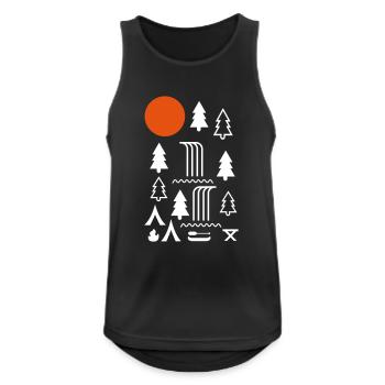 Camping - Men's Breathable Tank Top - black - Front - Nick (188cm)