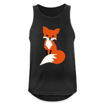 fox - Männer Tank Top atmungsaktiv - Schwarz - Vorne - Nick (188cm)