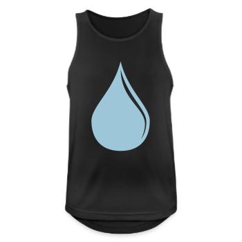 Tropfen - PrintShirt.at - Männer Tank Top atmungsaktiv - Schwarz - Vorne - Nick (188cm)