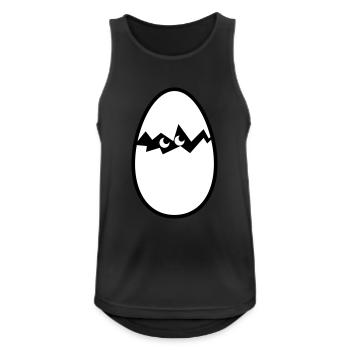 Ei mit Küken - Männer Tank Top atmungsaktiv - Schwarz - Vorne - Nick (188cm)