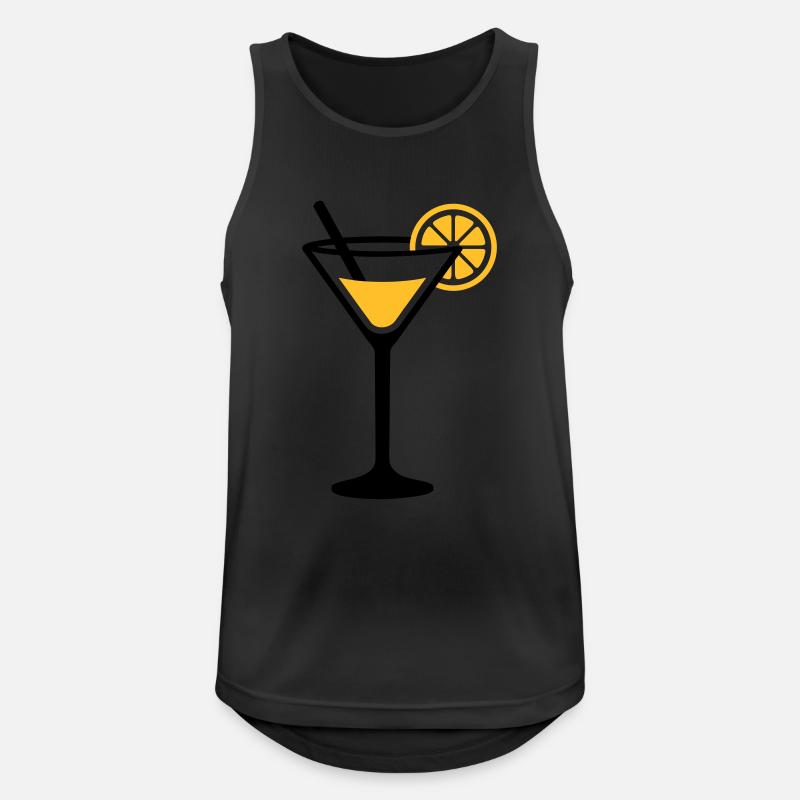 Cocktail - Männer Tank Top atmungsaktiv - Schwarz