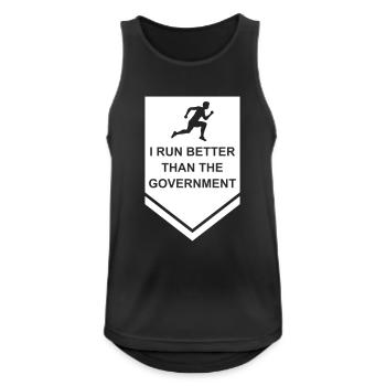 run better than government - Men's Breathable Tank Top - black - Front - Nick (188cm)