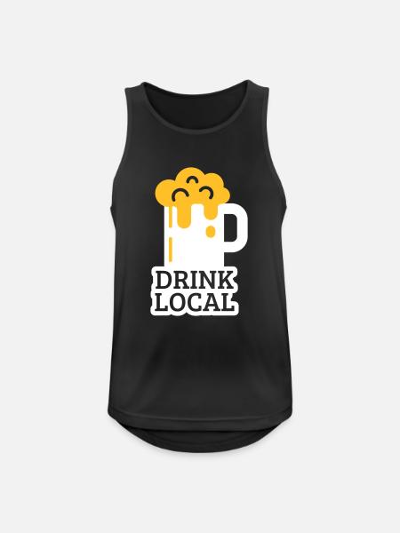 drink local - Men's Breathable Tank Top - black