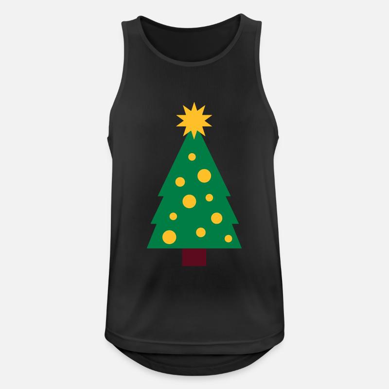 Weihnachtsbaum / Christmas Tree - Männer Tank Top atmungsaktiv - Schwarz
