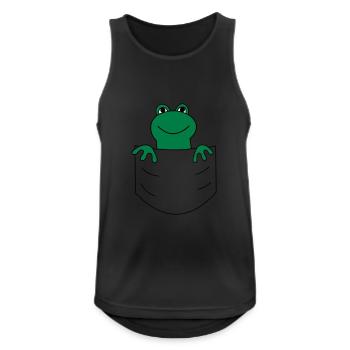 Grenouille dans le sac - Débardeur respirant Homme - noir - Devant - Nick (188cm)