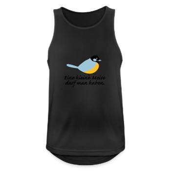 kleine Meise - Männer Tank Top atmungsaktiv - Schwarz - Vorne - Nick (188cm)