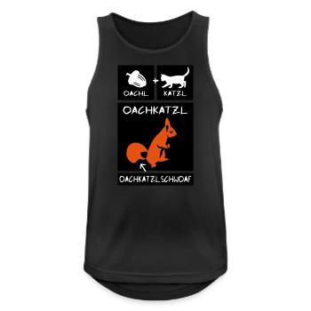 Eichhörnchen - Oachkatzlschwoaf - Männer Tank Top atmungsaktiv - Schwarz - Vorne - Nick (188cm)