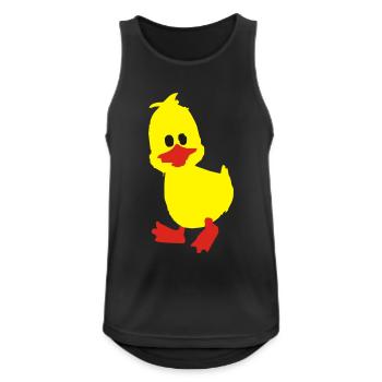 ente, entchen - Männer Tank Top atmungsaktiv - Schwarz - Vorne - Nick (188cm)