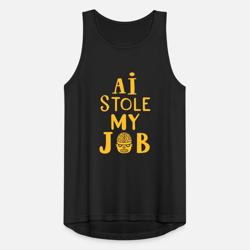 Artificial Intelligence Humor Quote Men's Breathable Tank Top