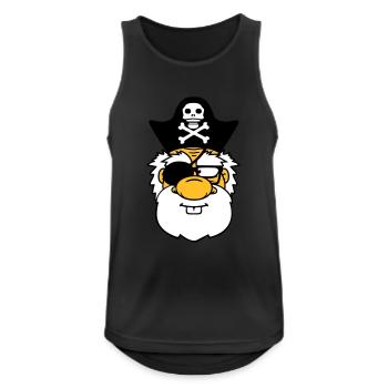 kopf gesicht pirat kapitaen matrose seeraeuber sae - Männer Tank Top atmungsaktiv - Schwarz - Vorne - Nick (188cm)