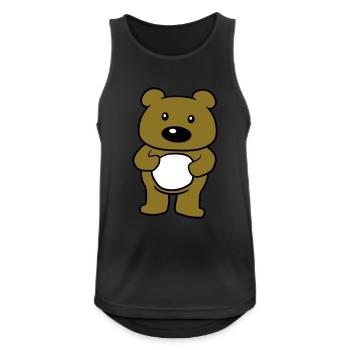 stehender suesser kleiner baer teddy baerchen kusc - Männer Tank Top atmungsaktiv - Schwarz - Vorne - Nick (188cm)