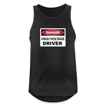 HIGH VOLTAGE Driver - Débardeur respirant Homme - noir - Devant - Nick (188cm)